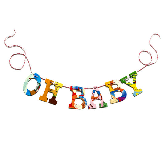 Board Book Phrase Garland Kit OH BABY