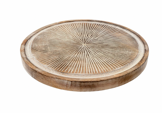 BROOK CARVED TRAY - ROUND