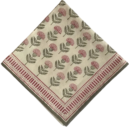 Caledonia Burgundy Napkins Set 4