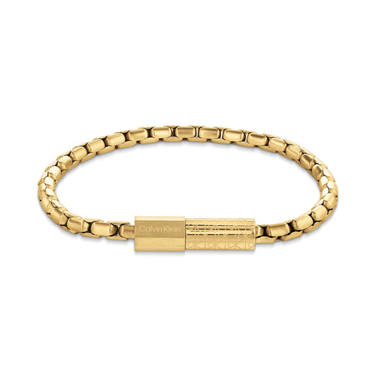 Calvin Klein Jewellery Gold Steel Men's Chain Bracelet - 35100095
