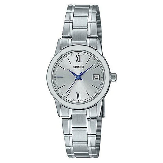 Casio Stainless Steel Silver Dial Women's Watch - LTPV002D-7B3