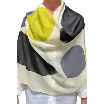 Citron/Grey Dream Wool Scarf