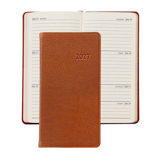 Cognac Harness Leather 2027 Pocket Datebook