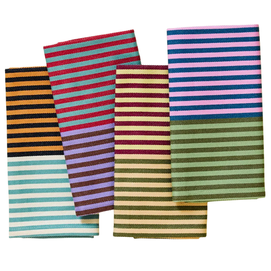 Dual Stripe Napkins Set 4