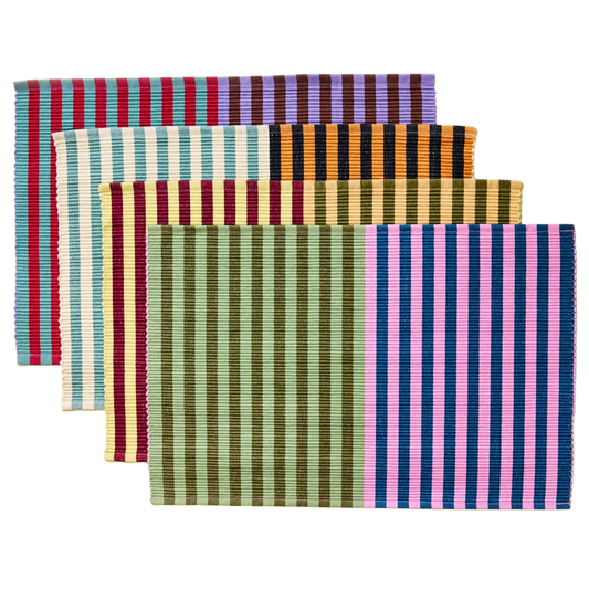 Dual Stripe Placemats Set 4