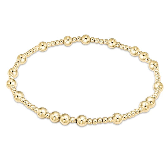 E NEWTON HOPE UNWRITTEN 4MM BEAD BRACELET GOLD