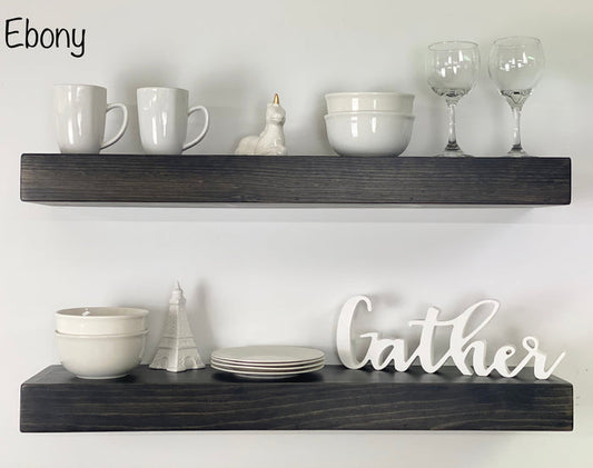 Ebony Floating Shelves