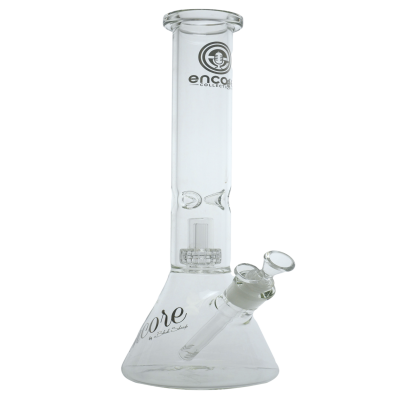 Encore Glass 14-Inch Matrix Beaker with 50mm clear glass construction. Features a matrix perc for superior smoke filtration and a sturdy beaker base for stability.
