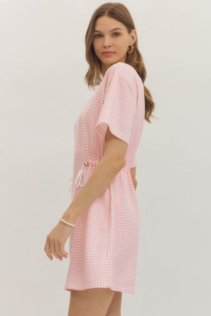 The Brianna Check Print Mini Dress