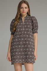 Melanie Embroidered Scallop Hem Mini Dress