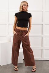 Chill Route Modal Lettuce Edge Crop Top (Black)