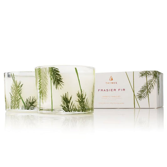 Frasier Fir Poured Candle Set Pine Needle Design