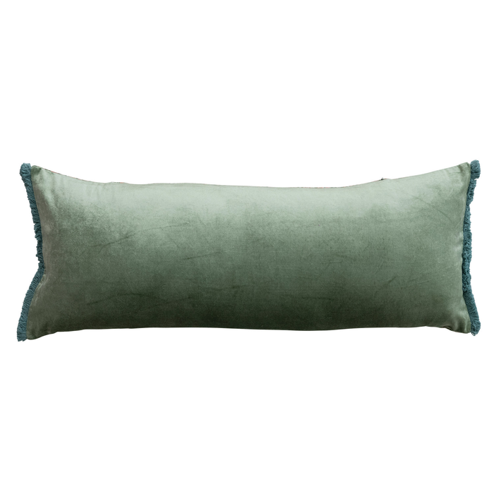 French Country Farmhouse Velvet Lumbar Pillow