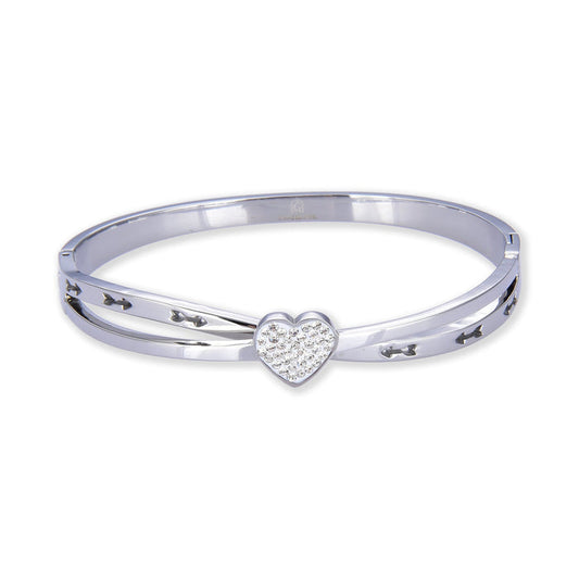Giorgio Milano Jewellery Grey Steel & Crystals Women's Bangle - W4091ST