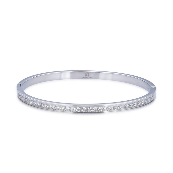 Giorgio Milano Jewellery Stainless Steel & Crystals Women's Bangle - W4086ST