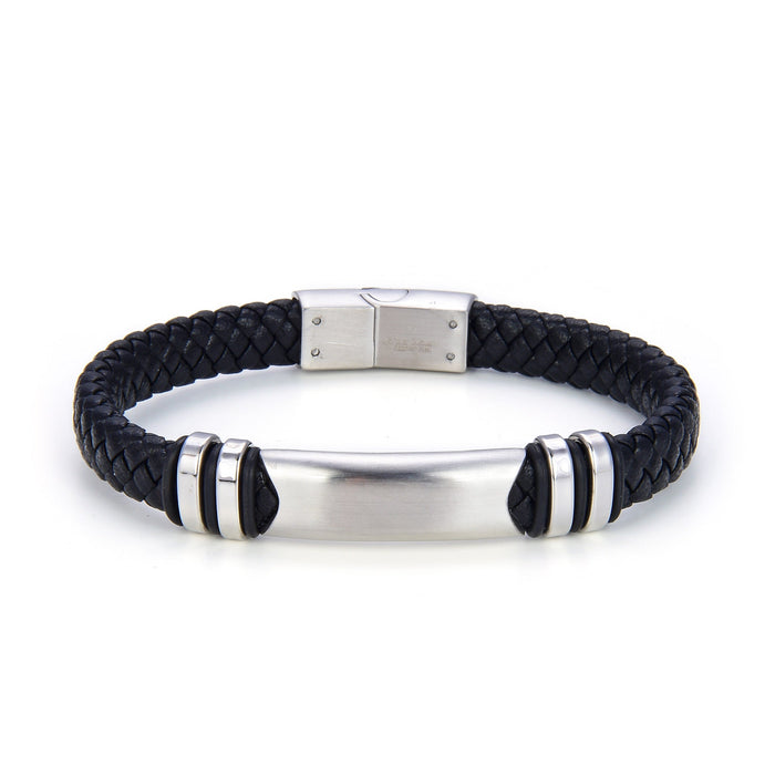 Giorgio Milano Jewellery Stainless Steel & Leather Men's Bracelet - 2056ST2