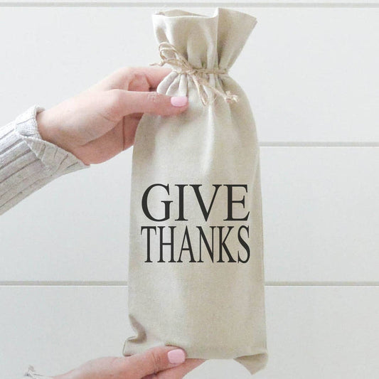 Give Thanks Wine Bag