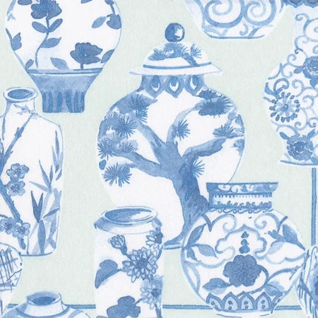 GLAZED PORCELAIN CELADON COCKTAIL NAPKINS