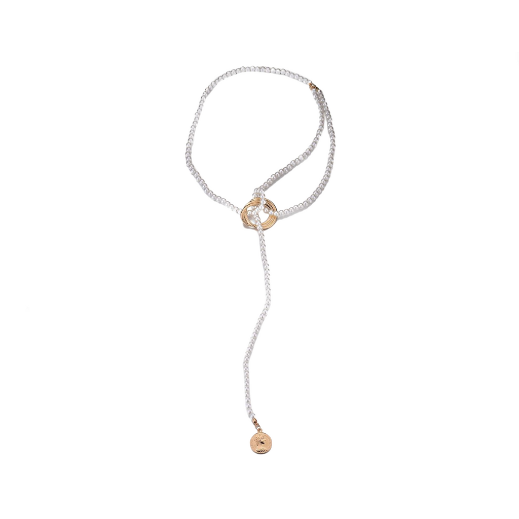 Vintage Long Tassel Pearl Pendant Necklace