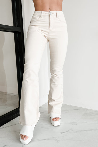 Minka High Rise Flare Indigo Reign Jeans (Khaki)