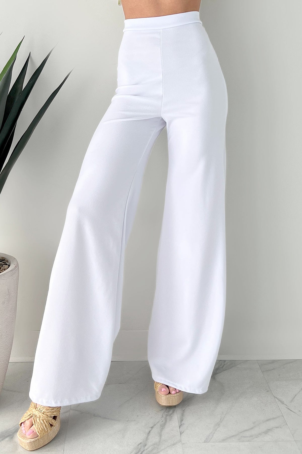 Boundless Ambition High Waist Pants (White)