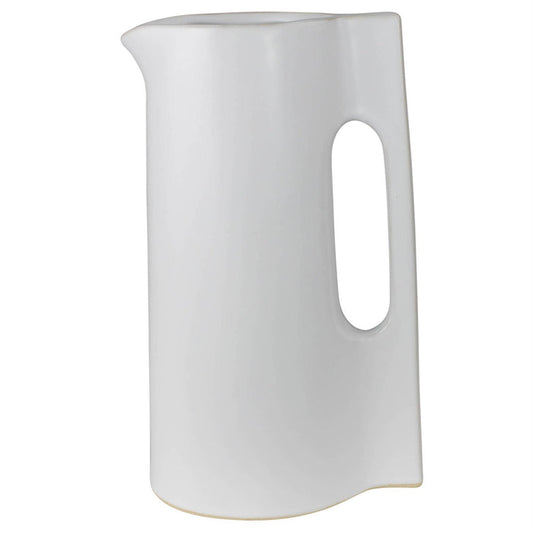 Issa Pitcher, Ceramic.  Pitcher Holds 31 oz: Ceramic / White