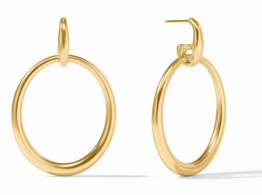 JULIE VOS LAGUNA DOORKNOCKER EARRING - GOLD