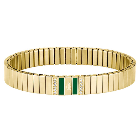 Lacoste Jewellery Gold Steel & Crystals Women's Stretch Bracelet - 2040657