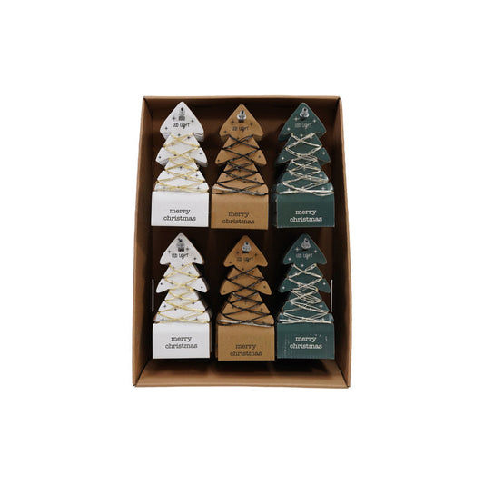 LED String Lights on Tree Shaped Display Cards