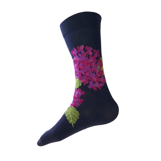 Magenta Hydrangea Socks