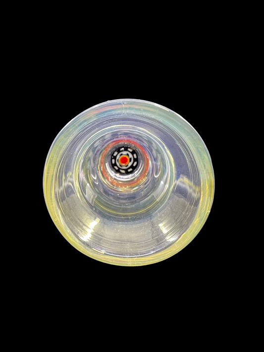 Millennium Glass Fumed Shot Glass with Millie #3, Elegant Handcrafted Barware