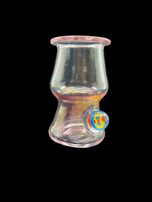 Millennium Glass Gold-Fumed Cup with Millie Design for Elegant Display