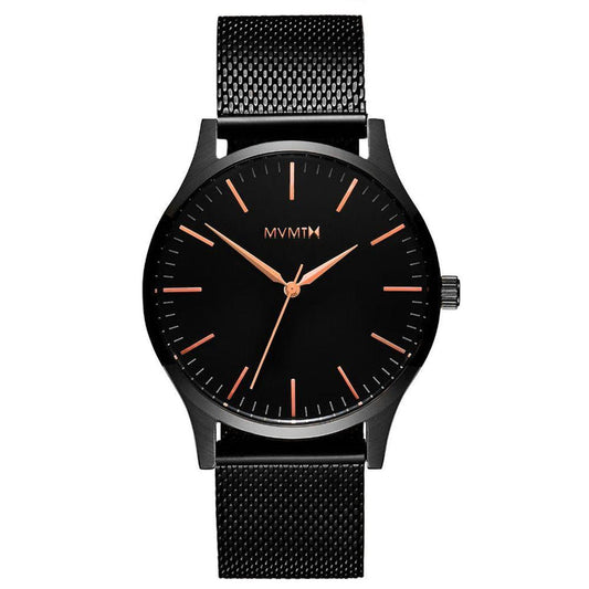 MVMT 40 Series Black Mesh Men's Slim Watch - DMT01BBRG