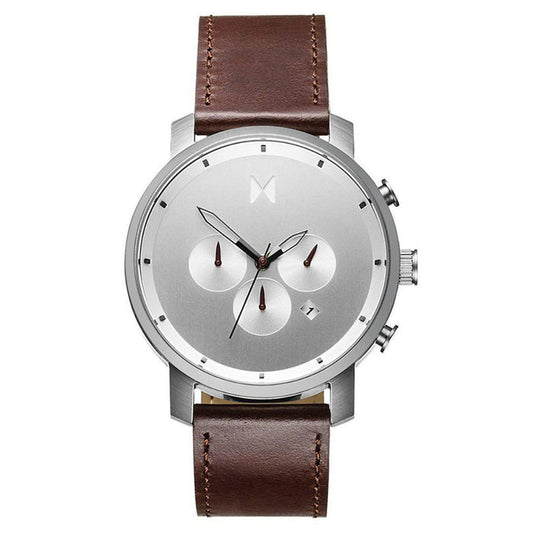 MVMT Chrono Brown Leather Men's Watch - DMC01SBRL