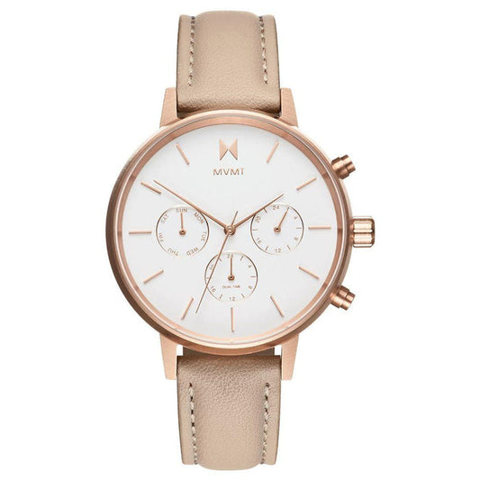 MVMT Nova Nude Leather Ladies Multi-function Watch - DFC01RGNU