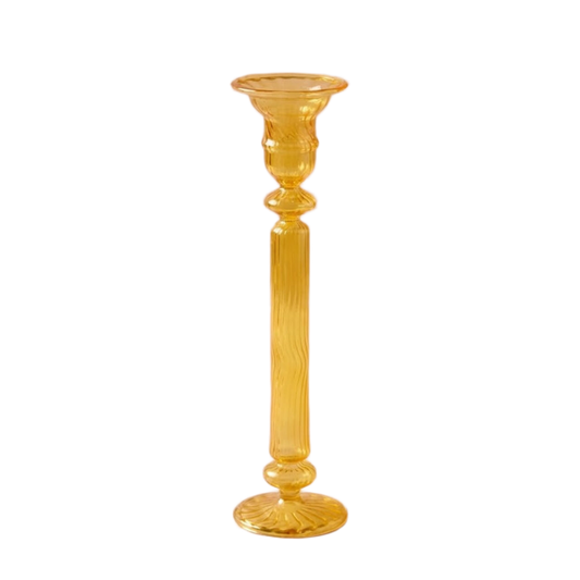 Nalia Glass Candlestick - Daffodil