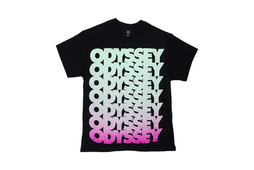 Odyssey Repeater Tee Black w/ Multicolor Ink