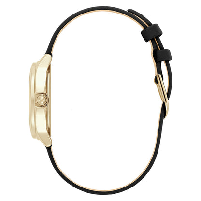 Olivia Burton Leather Black Dial Women's Watch - 24000344