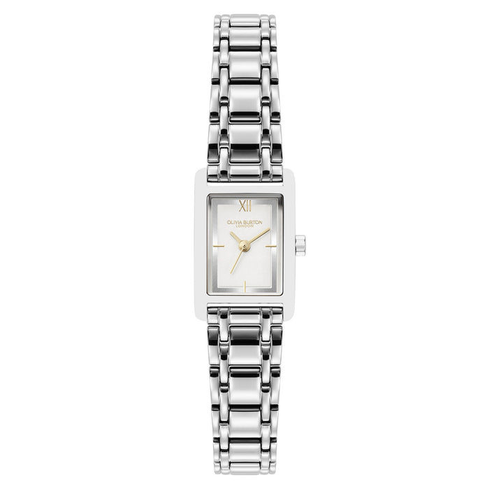 Olivia Burton Stainless Steel Silver White Dial Women's Watch - 24000281