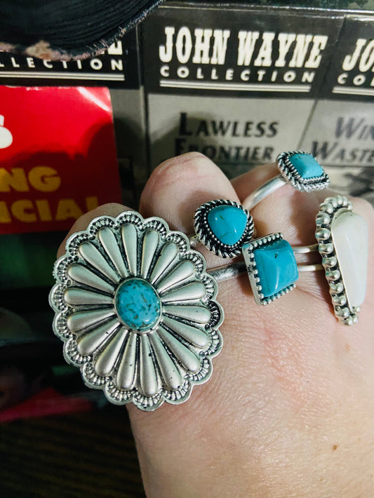 Outlaw Spirit Faux Western Adjustable Ring - Deer Creek Mercantile