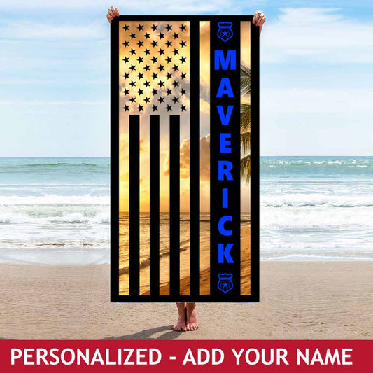 Personalized Beach Towel - Beach Sunset