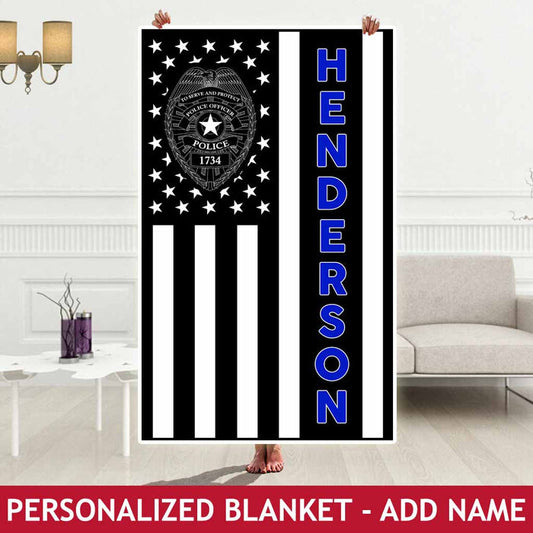 Personalized Blanket - Badge + Name