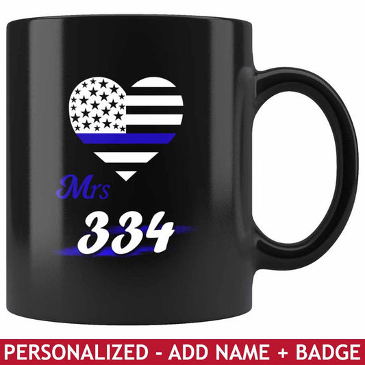 Personalized Mugs - Mrs Thin Blue Line