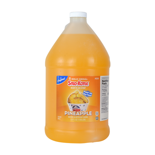 one gallon jug of pineapple Sno-Kone syrup