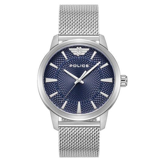 Police Silver Steel Mesh Blue Dial Men's Watch - PEWJG0005004