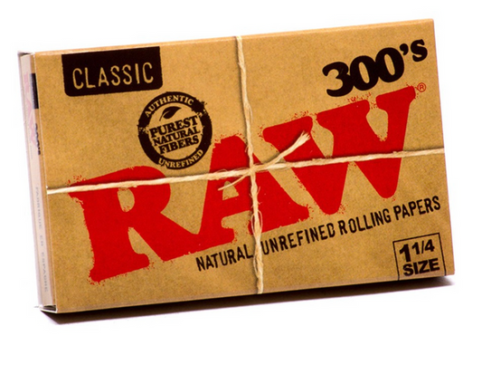 RAW 300s Rolling Papers – Unbleached, Natural, Slow-Burning Papers for Smooth Smoking Experience