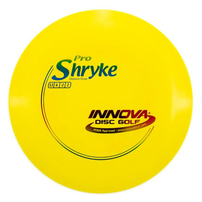 Innova Disc Golf Canada Pro  Shryke distance driver Superior grip soft	Good durability	Consistent understable flight path	Suitable for all skill levels	Good for distance and control	Versatile for different shots