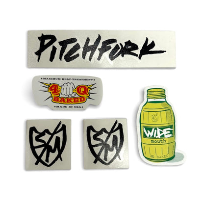 S&M WIDEMOUTH 5pc STICKER PACK (Black & White)