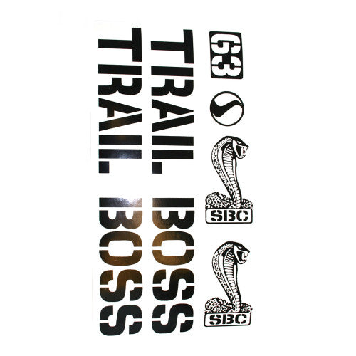 Standard Byke Trail Boss Frame sticker kit