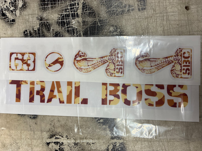 Standard Byke Trail Boss Frame sticker kit